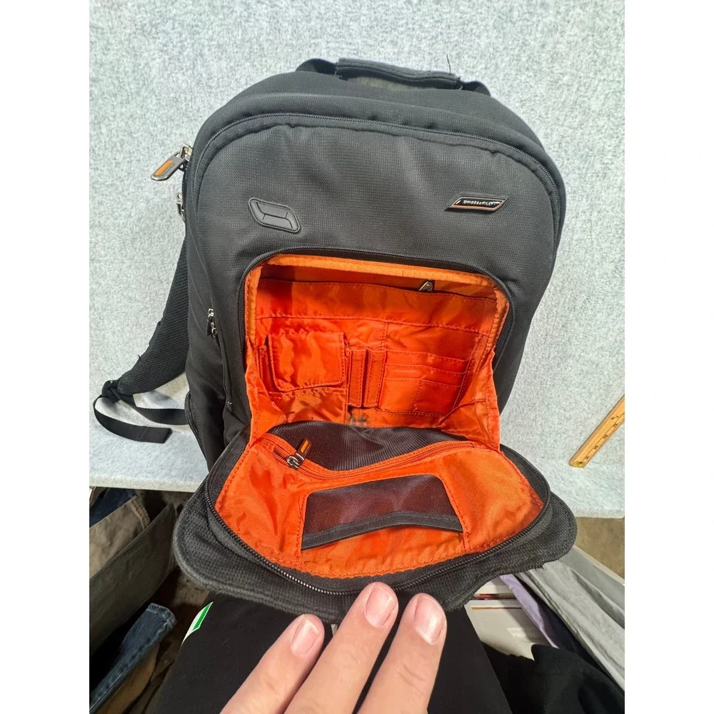 Briggs & Riley @work Medium Cargo Backpack Black Ballistic Nylon Laptop Bag